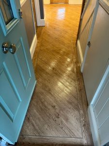 OLD ENGLISH OAK LVT FLOORING with BORDER by Brampton Chase